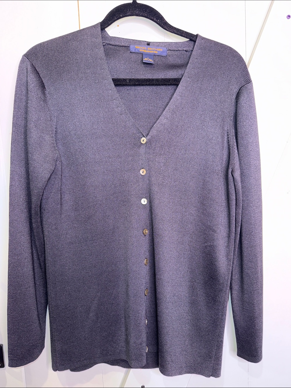 Preloved🖤Brooks Brothers Black Women’s V-Neck Button Cardigan